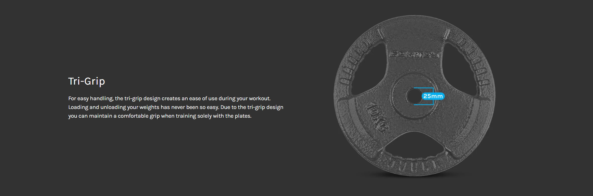 25mm Tri-Grip weight plate